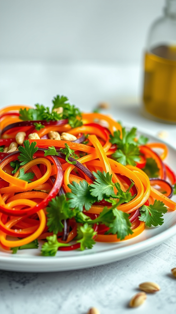 8. Rainbow Carrot Ribbon Salad