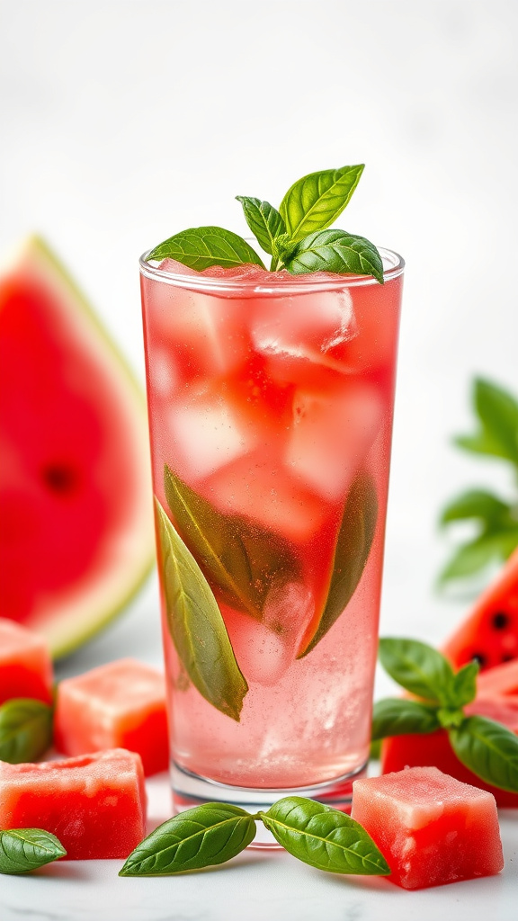 24. Watermelon Basil Splash