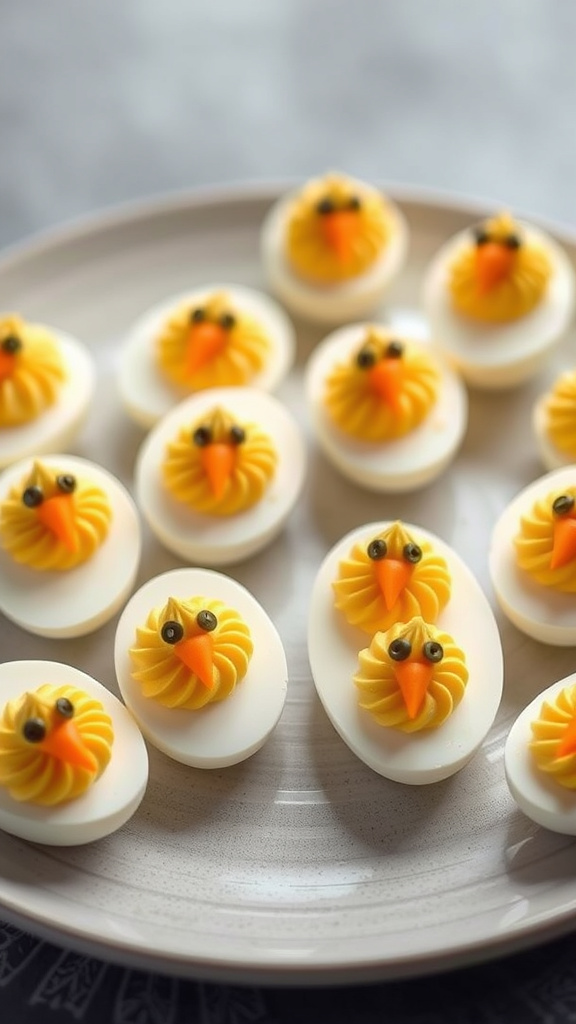 10. Deviled Easter Egg Chicks