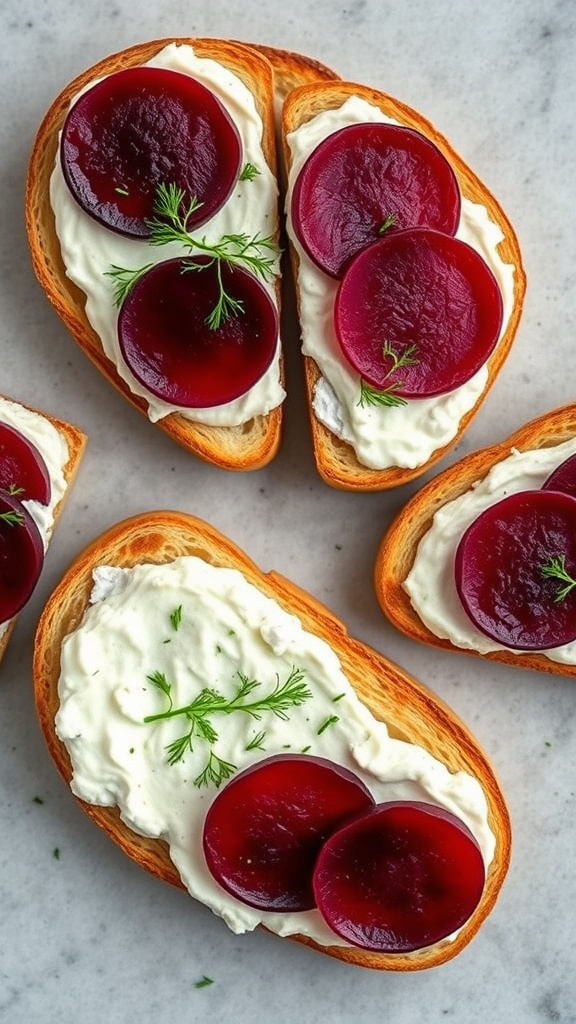 23. Whipped Feta and Beet Toast