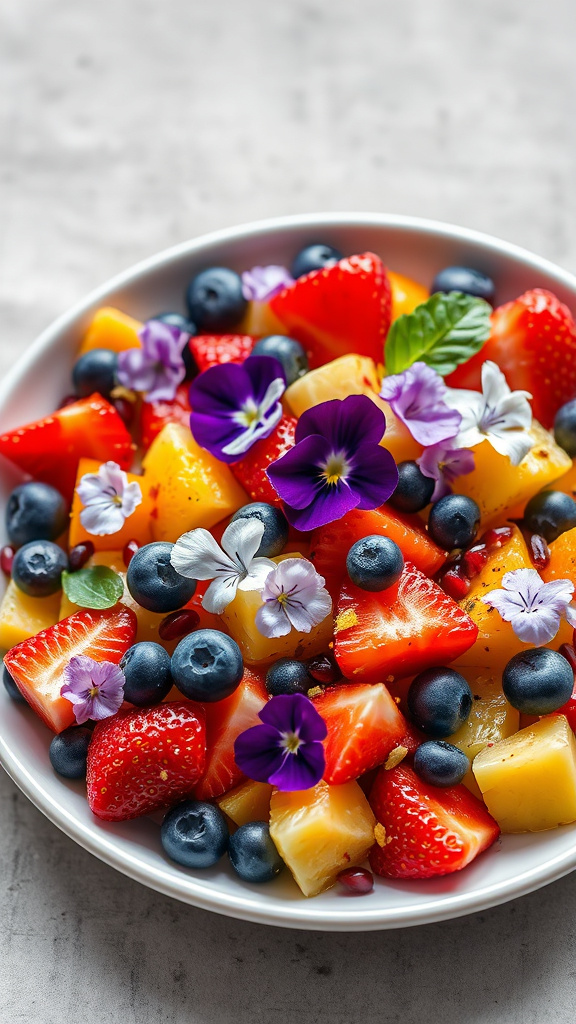 8. Floral Fruit Salad