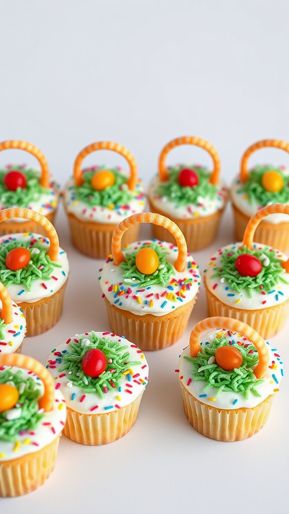 9. Rainbow Sprinkle Baskets