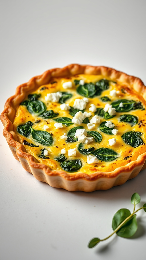 10. Spinach and Feta Breakfast Quiche