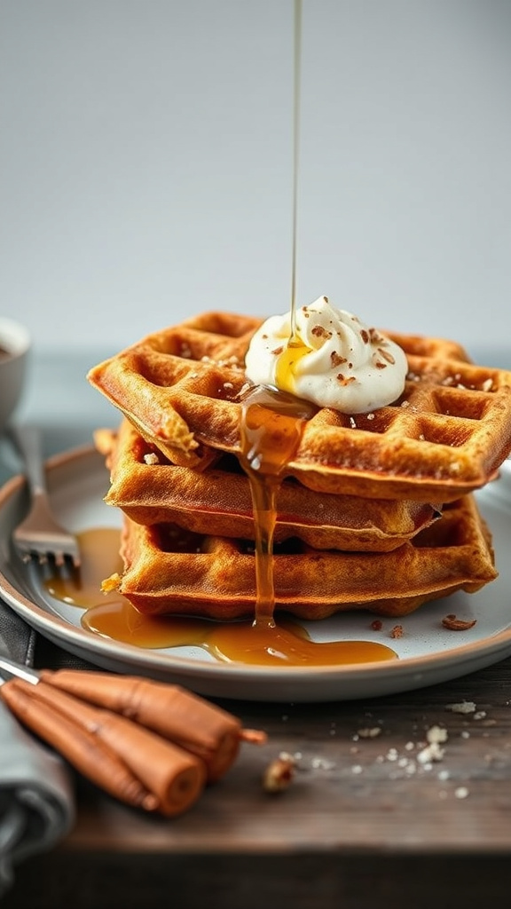 27. Almond Flour Carrot Cake Waffles