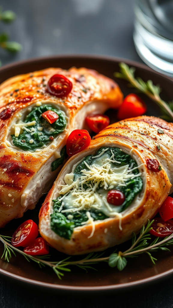 14. Ricotta and Spinach Stuffed Chicken