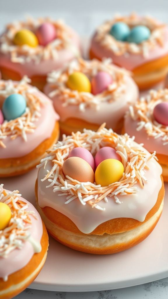 12. Pastel Donut Egg Nests