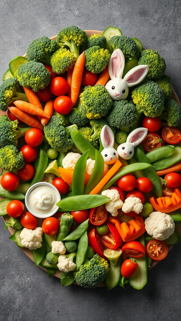 13. Easter Garden Veggie Tray