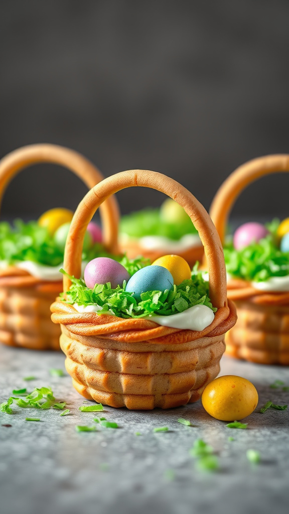 16. Edible Easter Basket Cookies