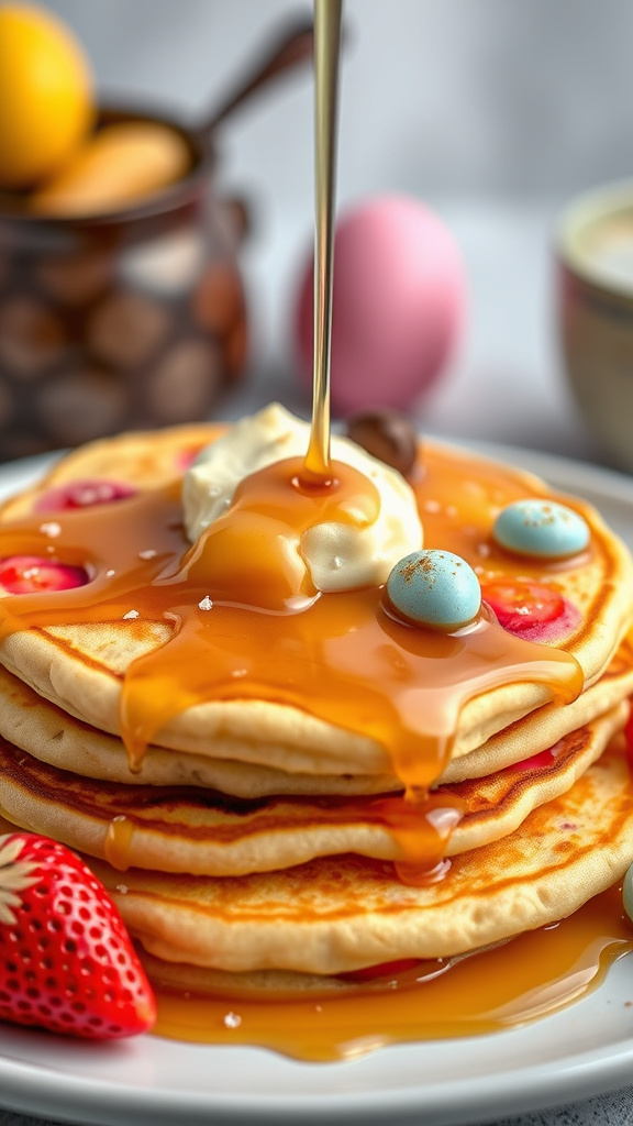 20. Colorful Easter Egg Pancakes