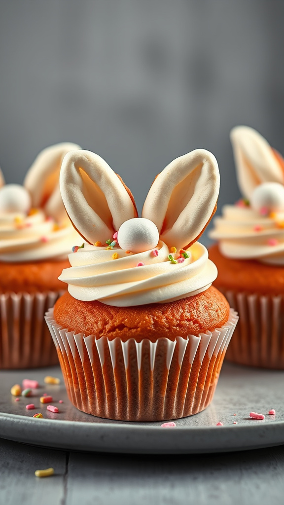 21. Bunny Carrot Cupcakes