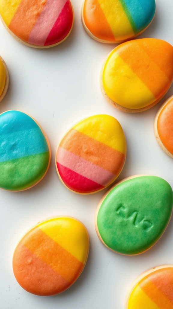 4. Rainbow Easter Egg Cookies