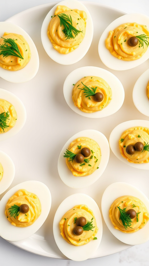 10. Caper Herb Deviled Eggs