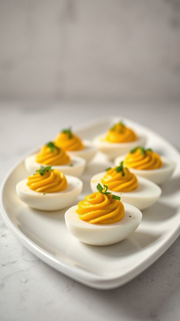 13. Curried Deviled Eggs