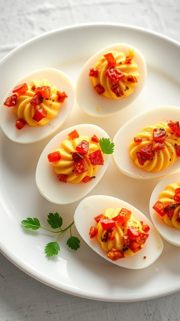 14. Sun-Dried Tomato Deviled Eggs