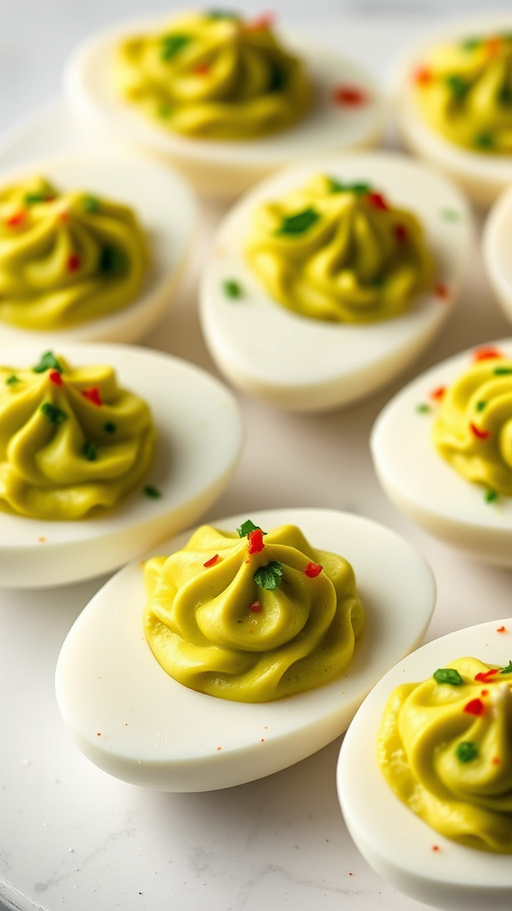 2. Avocado Lime Deviled Eggs