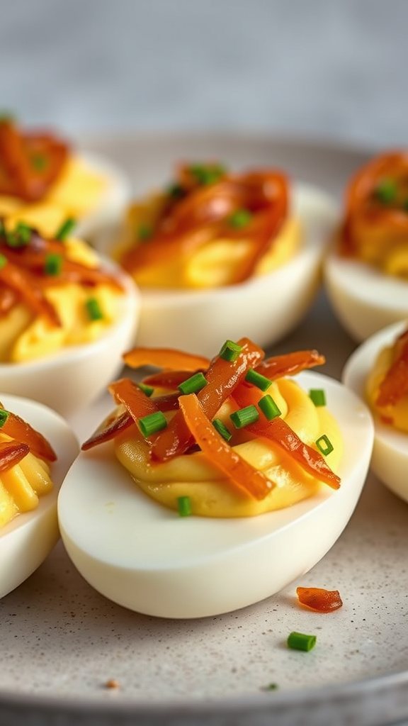 26. Caramelized Onion Deviled Eggs