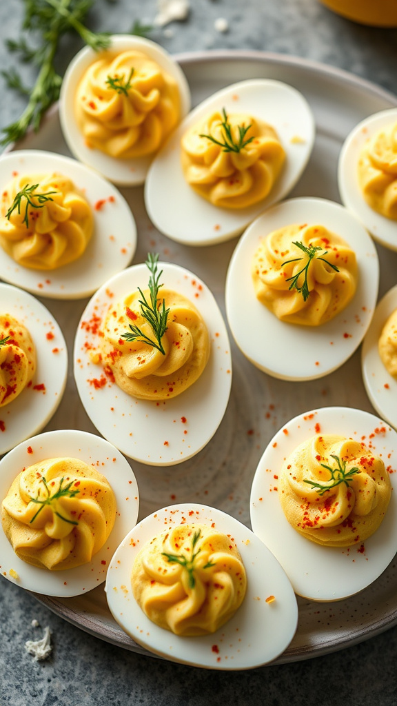 29. Lemon Dill Deviled Eggs