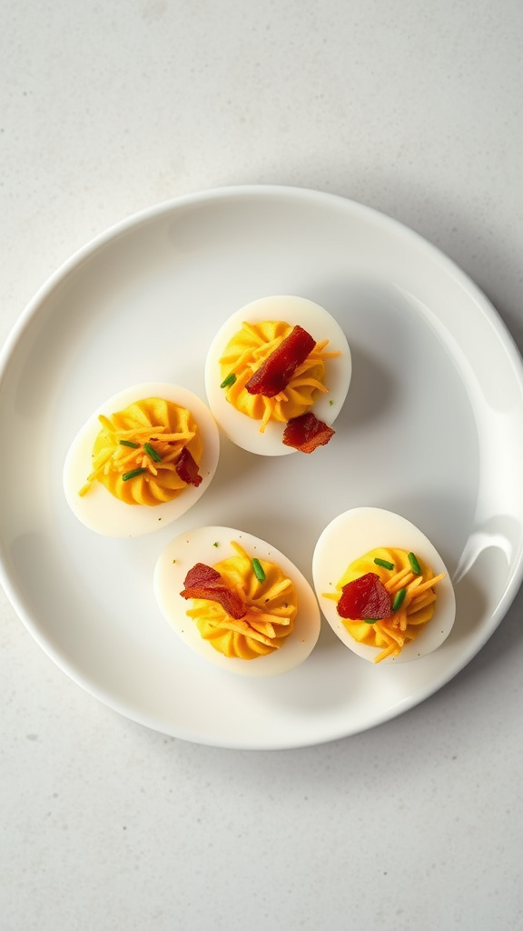 3. Bacon Cheddar Deviled Eggs