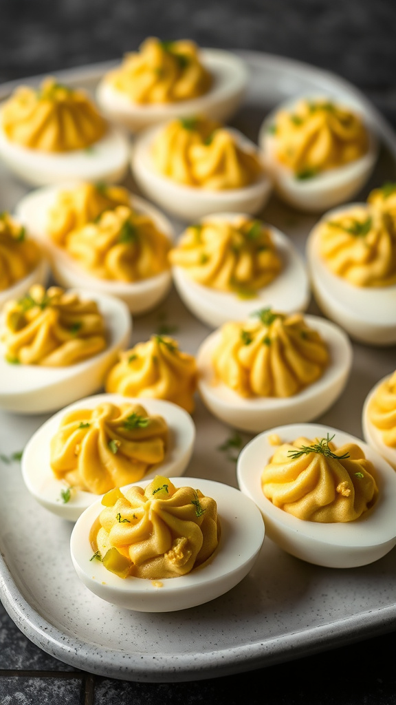 5. Dill Pickle Deviled Eggs