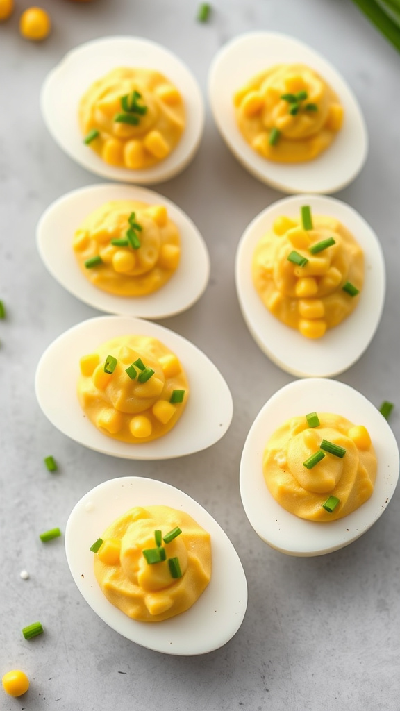 8. Sweet Corn Deviled Eggs