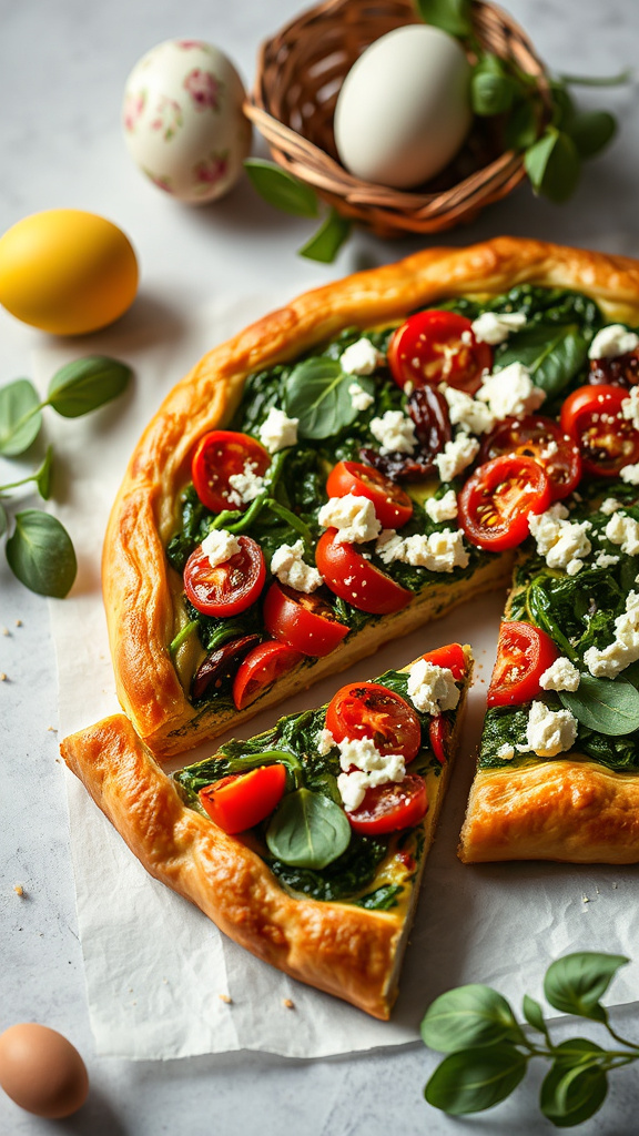 17. Sun-Dried Tomato Spinach Tart