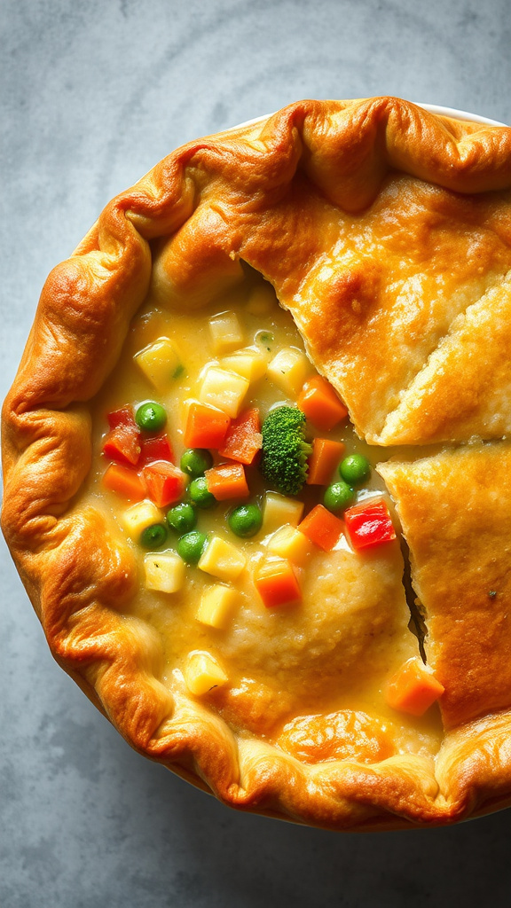 22. Rainbow Veggie Pot Pie