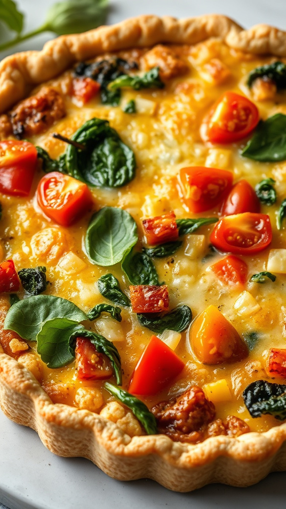 24. Savory Cauliflower Crust Quiche