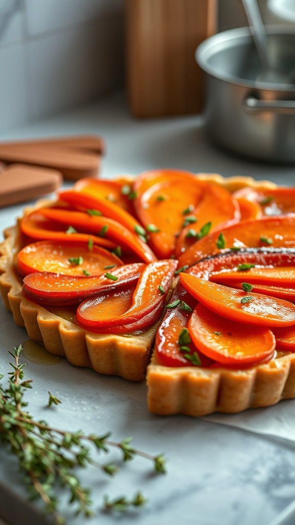 28. Maple Glazed Carrot Tart