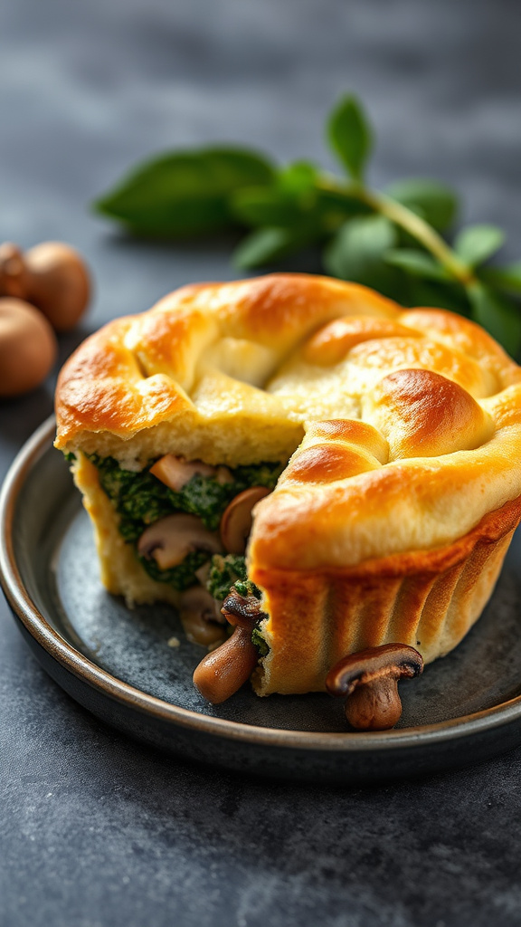 29. Spinach Mushroom Soufflé Pie