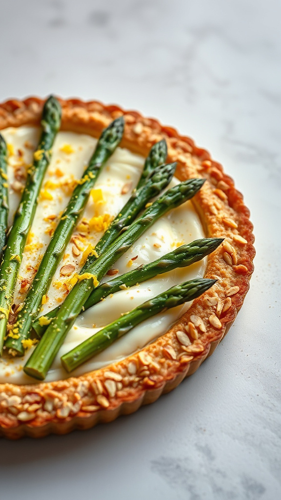 6. Almond-Crusted Asparagus Tart