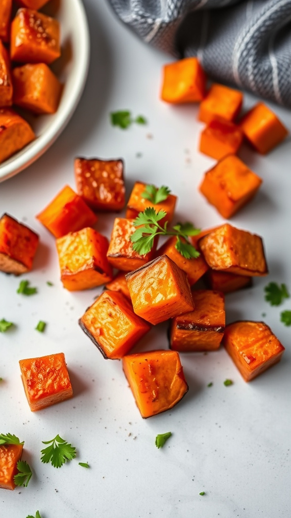 13. Sriracha Roasted Sweet Potatoes