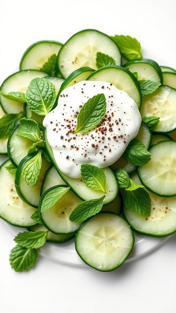 21. Cucumber Mint Yogurt Salad