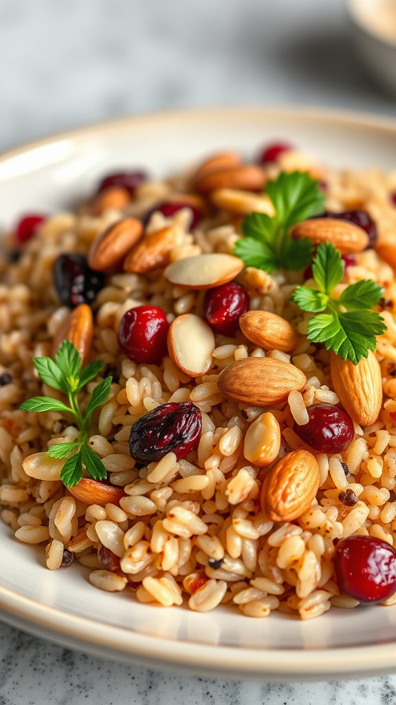 22. Cranberry Almond Wild Rice