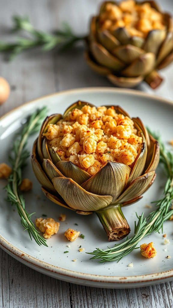 4. Parmesan Stuffed Artichokes