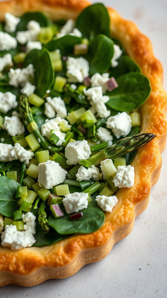 7. Goat Cheese Spring Green Tart